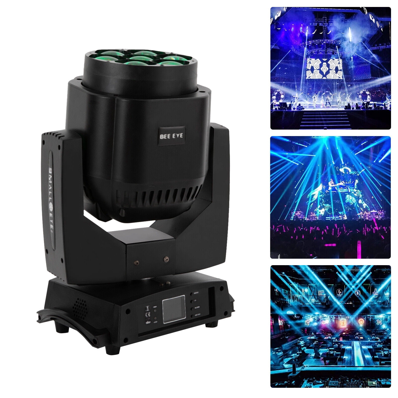 7x15W Stage Light RGBW DMX Moving Head Light Laser Bee-Eye Beam Effect Disco Lighting