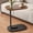Wood-b, variant on odorsTT Oval Snack Side Table Sofa Coffee Accent Table,Contemporary Corner Table for Compact Areas, Space-Saving Sofa Side Table for Bedroom,Living Room - Black
