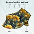 thumbnail image 2 of Salouo Starry Sky Moon Sunflower Print Unisex Bucket Hat, Outdoor Summer Beach Fishing Sun Hat Fun Outdoor Vacation Hat for Men Women Teens,Reversible Double-Side-Wear, 2 of 6