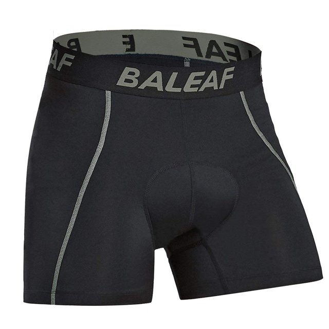 BALEAF Ropa interior de ciclismo para hombre con acolchado Pantalones cortos de bicicleta acolchados 3D MTB Liner ciclo Ropa de bicicleta Accesorios gris XL