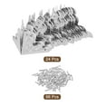 thumbnail image 3 of Uxcell 24 Pack Metal Box Corner Protectors 1"x1" Corner Decorative, Silver Tone, 3 of 5