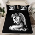 thumbnail image 2 of Homewish Cartoon Girls Twin Sheet Set (3-Piece) Christmas Gray Black Breathable Decor For Girls Kids, 2 of 7