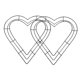 thumbnail image 5 of EXHUMKY 2Ud Aro Corazón De Hierro Negro Para Manualidades Decorativas De Guirnaldas Y Flores, 5 of 7