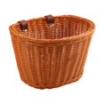 thumbnail image 1 of Lipstore Bike Basket with Adjustable PU Straps Handlebar Mount Lightweight Bike Accessory Brown, 1 of 8