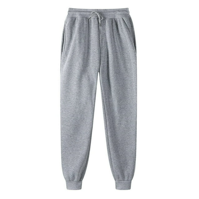 Men‘s Casual Joggers Cotton Sweatpants Workout Athletic Pants with Pockets Drawstring Gym Running Pants