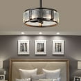 thumbnail image 2 of Oaks Aura 18" Water Glass Ceiling Fan with Remote, 6-Speed, Adjustable Height 6-Blades Ceiling Lighting, 2 of 9