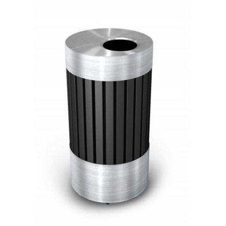 

Commercial Zone 727543 Riverview 1 Stainless Steel and Black Powder-Coated Steel Waste Receptacle