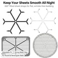 thumbnail image 2 of 12 Clips Bed Sheet Straps,Adjustable Holder Straps for Corners Mattress Sheet Suspenders Grippers Bedding Accessories Black White, 2 of 6