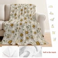 thumbnail image 5 of White Daisies Blanket Soft Cozy Warm Twin Blanket for Bed, Plush Fuzzy Flannel Fleece Blankets for Sofa, Retro Country Botanical Flowers Leaves Throw Blankets for Couch, Gifts for Men, 60"x80", 5 of 9