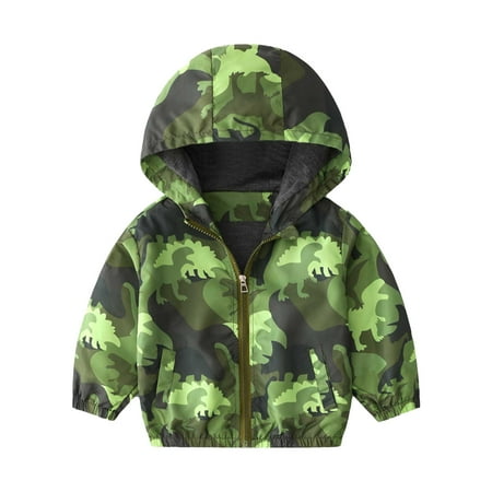 

Kids Jackets for Girls Boys Toddler Baby Girls Boys Long Sleeved Coat Printed Hooded Jacket Suit