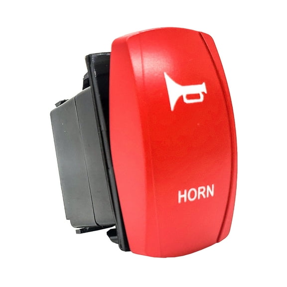OZ-USA Horn Momentary On/Off Red Rocker Switch 4-Pin for Trucks UTV Golf Carts RV Boats Compatible with Polaris RZR Can-Am Yamaha YXZ Honda Pioneer Dash Panels