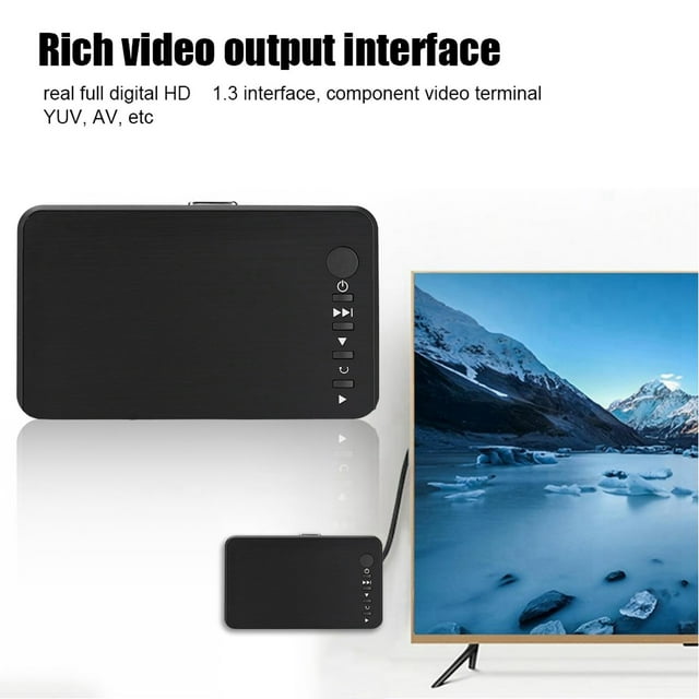 Lecteur Audio Vidéo, Lecteur Multimédia 1080P, 110V-240V Télécommande IR pour la Maison