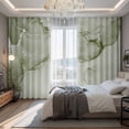 thumbnail image 2 of Marble Sage Green Blackout Curtains for Bedroom/Living Room, Pinch Pleated Black Out Curtains, Modern Abstract Ink Painting Luxury Room Darkening Window Drapes with Hooks 2 Panels, 39"x70", 2 of 8