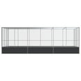 thumbnail image 2 of vidaXL Aviary with Extension Silver 246.1"x81.5"x83.5" Steel, 2 of 7