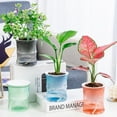 thumbnail image 3 of Transparent Double Layer Plastic Flower Pot Self Watering Flowerpot With Rope, 3 of 4