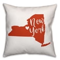 thumbnail image 1 of Creative Products Orange and White New York Pride 16x16 Spun Poly Pillow, 1 of 4