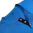 thumbnail image 4 of Men's T-Shirts Long Sleeve Crew Neck Henley Shirts Lightweight Blue Tee Shirt with Button Workout Shirts for Men, 4 of 6
