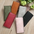 thumbnail image 5 of Slim Thin Leather Women Wallet RFID Blocking Credit Card Holder Bifold Long Ladies Billfold, 5 of 5