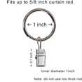 thumbnail image 3 of 1 Inch Metal Curtain Rings with Clips in Sliver, Curtain Hangers Clips, Drapery Clips with Rings, Set of 20, 3 of 7