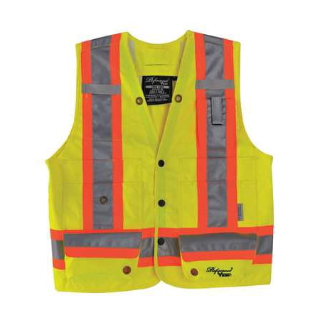 VIKING U3995G-XXL High Visibility Vest, Class 2, 2XL, Lime