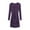 Purple, variant on WJHWSX Dresses for Women,Womens Fall Dresses,Casual Dresses for Women,Long Sleeve,V Neck,Comfort Fit,Solid,M