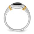 thumbnail image 2 of Auriga Fine Jewelry 14K Two-tone Gold Onyx and Men's Diamond Ring Size 10, 2 of 6
