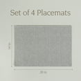 thumbnail image 5 of over&back Set of 4 Woven Chambray Placemats - Colorful Dining Table Mat - 100% Cotton - Machine Washable - Kitchen and Home Decor - Grey - 14" L X 20" W, 5 of 8
