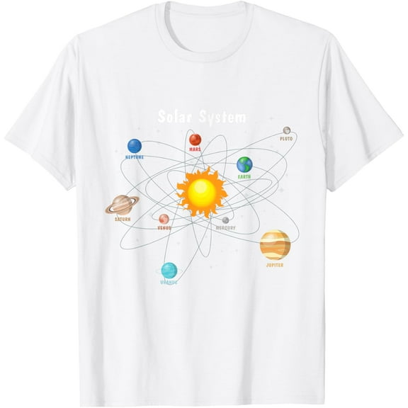 Solar System Planets Science Space Boys Girls STEM Kids T-Shirt
