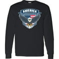 thumbnail image 3 of Inktastic America with Eagle Shield and Banner Long Sleeve T-Shirt, 3 of 5