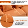 thumbnail image 6 of Atumon 81"L 3-Seat Cloud Sofa Couch, Mid-Century Upholstered Sofa Furniture with 4 Metal Legs and 3 Pillows, Modern Teddy Sofa for Living Room, Bedroom & Apartment, 81"L x 32"W x 28"H, Orange, 6 of 10
