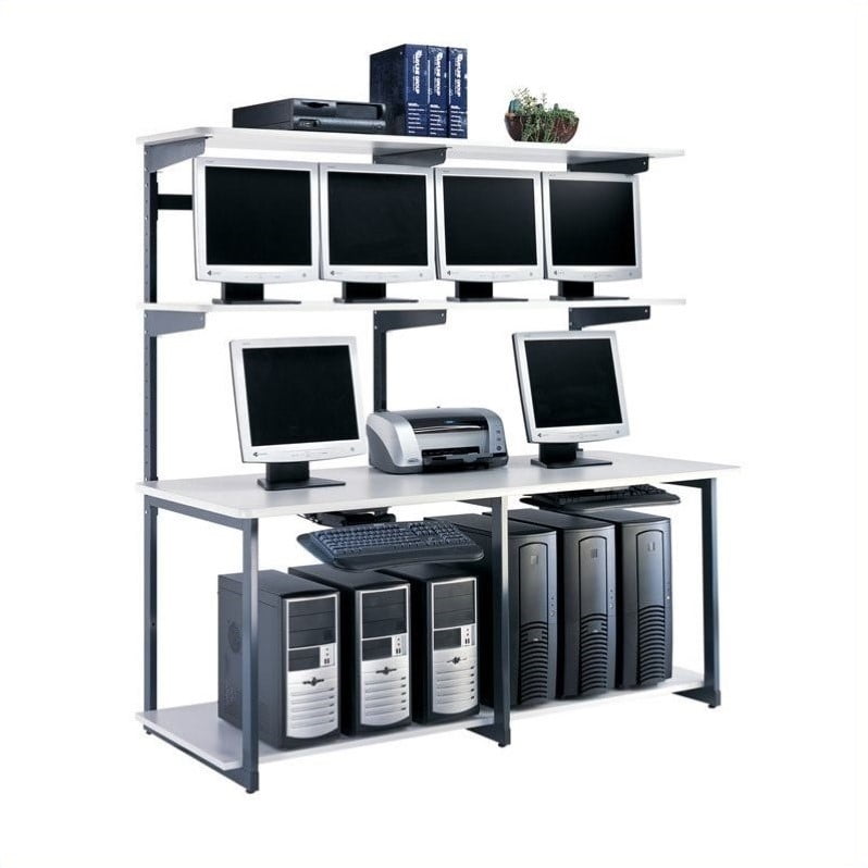 Mayline Elan Computer Racking System 72 Lan Station Walmart