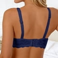 thumbnail image 5 of Underwire Bras for Women Summer Lightweight Elegant Floral Lace Adjustable Strap Padded Push Up Bra, 5 of 6