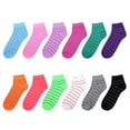 thumbnail image 2 of 12 Pairs Women's Ankle Socks Assorted Colors Size 9-11 Polka Dots Striped, 2 of 2