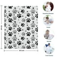 thumbnail image 4 of Grey Dog Paw Footprint Blanket,Comfortable Soft Flannel Throw Blanket,All Season,Warm Lightweight Blankets for Sofa Bed Couch Living Room Chair,30"x40", 4 of 4