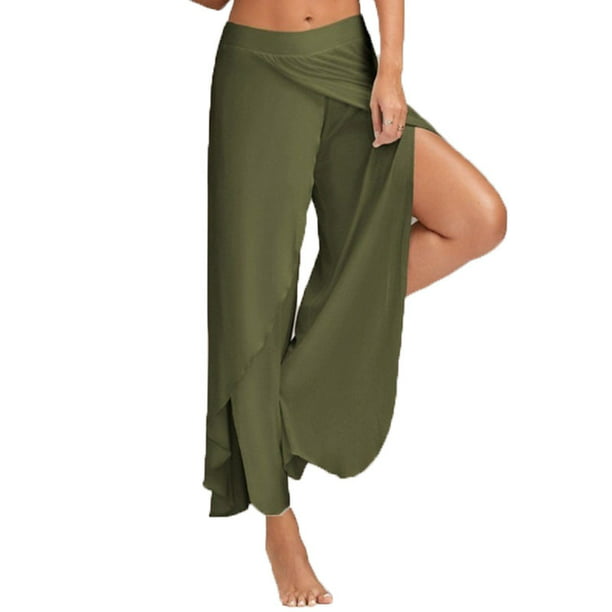 FreshLook - Fashion Women Casual Loose Long Pants Mid Waist Yoga Pants ...