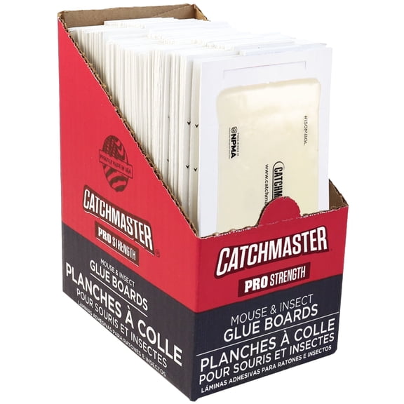 Catchmaster Sticky Mouse Traps Glue Boards for Rodents & Crawling Insects - 75 Count