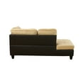 thumbnail image 2 of MAYEERTY Beige & Brown 3-Piece Lint & PVC Couch Warm Two-Tone Inviting Living Room, 2 of 12