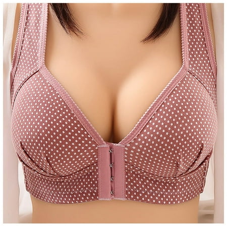 

Shpwfbe Underwear Women Plu Size Push Up Soft Cup Gathered Adjustt Cute Thin Summer Underwire Front Buckle Sag Breathing Wireles Bras For Women Lingerie For Women