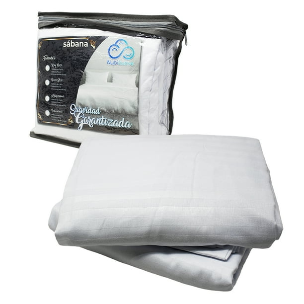 Sabanas Queen Size Microfibra Amplias Con Relieve Diseño Elegante Nubisuave Liso Textura Suave