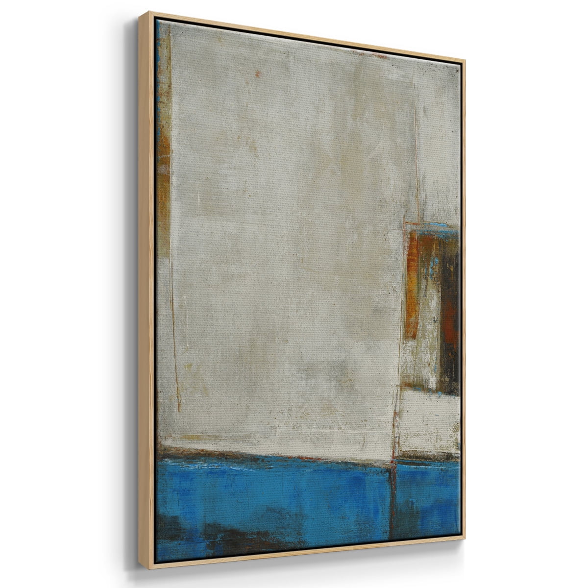 A Warped Window Framed Premium Gallery Wrapped Canvas - Ready to Hang - 17 x 25 - Natural Wood Floating Frame