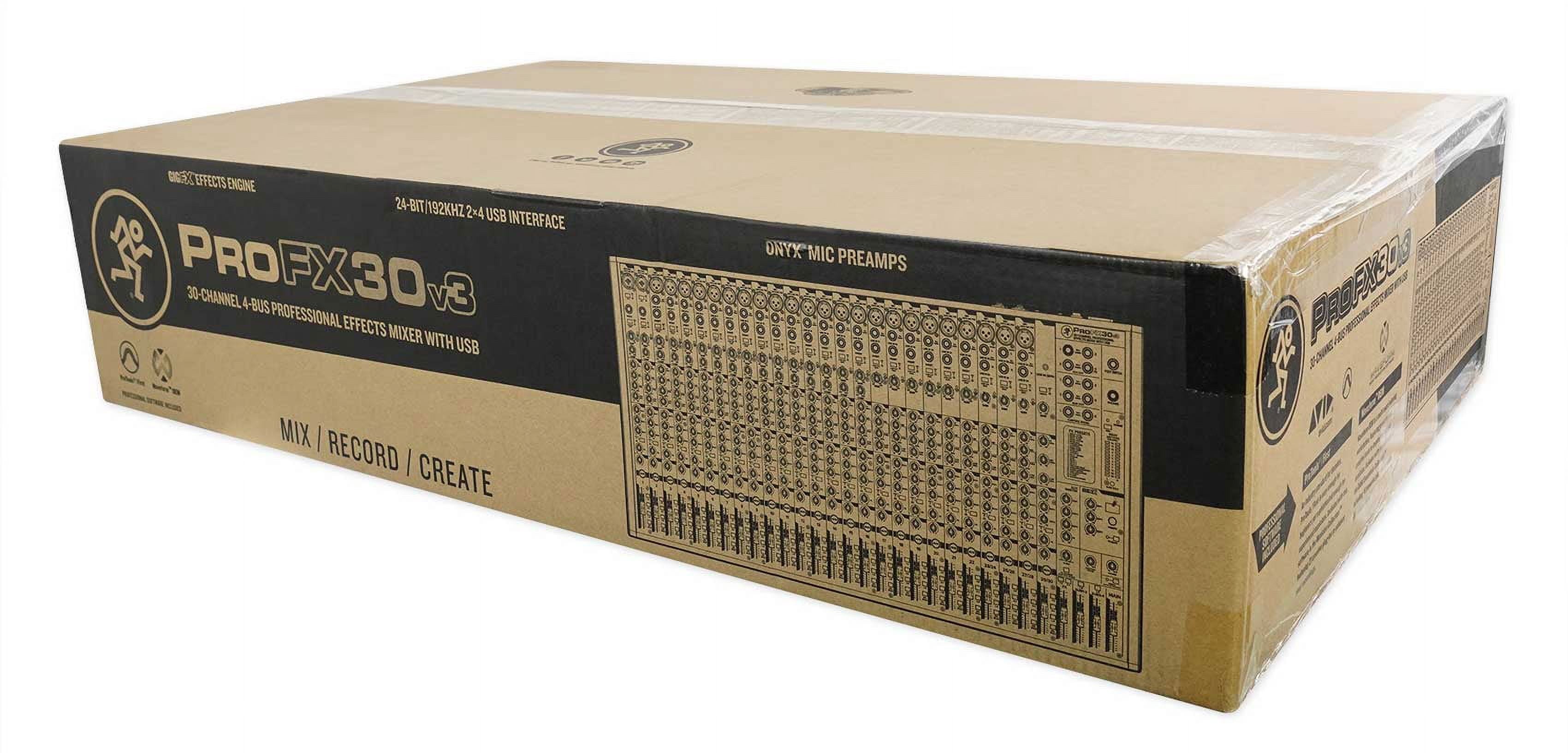 Mackie ProFX30v3 30 Channel 4-Bus Effects Mixer w/USB+Wireless Mics ProFX30 v3