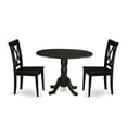 thumbnail image 2 of East West Furniture Dublin Table and X-back Chairs with Wood Seat in Black, 2 of 5
