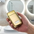 thumbnail image 2 of Kemei Cordless Metal Double Electric Shaver Razor for Men Close Electric Shavers, Type-C Rechargeable for Wet/Dry Shaving, KM-TX1 Gold, 2 of 7