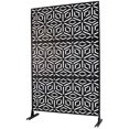 thumbnail image 5 of Freestanding Metal Privacy Screen 76"H x 48"W – Rust Resistant Outdoor Partition for Deck, Patio and Garden – Weatherproof Room Divider with Quick Assembly, 5 of 9