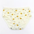 thumbnail image 6 of ZHOGXU Kids Toddler Girls Cozy Underpants Cute Fruits Print Underwear Shorts Briefs Trunks 4Pcs，Yellow，3-4 Years, 6 of 9