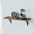 thumbnail image 5 of hometrends Rustic Shelf with Metal Brackets, 5 of 5