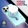 thumbnail image 3 of Magnetic Phone Case for iPhone 14 Pro Max Compatible with MagSafe, Military Grade Drop Tested with 360 Ring Metal Kickstand Clear Cover Case for iPhone 14 Pro Max XZ Purple, 3 of 10