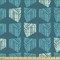 thumbnail image 2 of Ambesonne Abstract Fabric by the Yard Upholstery, Graphic Triangular Layout, 2 Yards, Turquoise Blue, 2 of 5