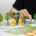 thumbnail image 3 of Shisuyan Ensemble de 15 Pcs Panneaux de Signalisation Miniatures et Blocs Routiers pour Enfants Jouets Éducatifs pour Enfants Simulation de Route Réaliste, 3 of 8