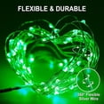 thumbnail image 7 of 2 Pack Green Solar Fairy Lights, Each 33ft 100 LED Green Solar Lights Outdoor, Waterproof St Patricks Day String Lights for Outside Patio Garden Party Tree Decorations, 7 of 7